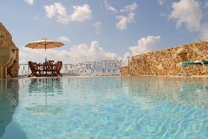 Relaxing in the pool